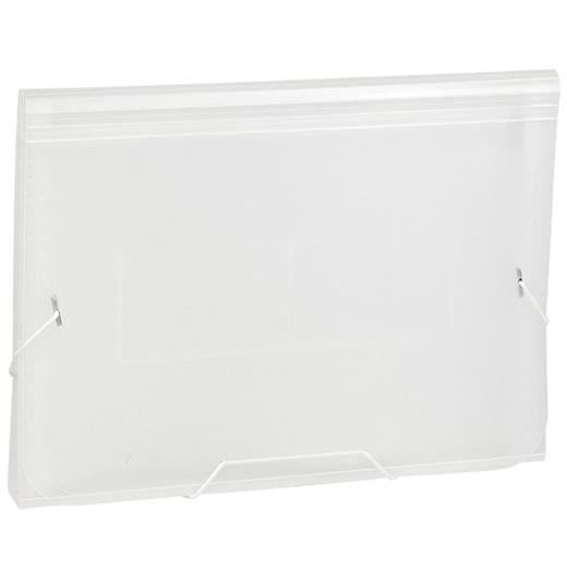 CARCHIVO CLASIFICADOR ACORDEÓN FOLIO 13 DPTOS C/GOMA PP TRANSLÚCIDO INCOLORO