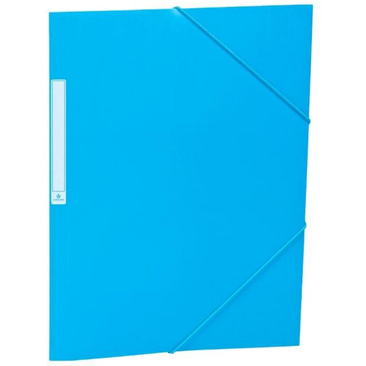 CARCHIVO CARPETA 3 SOLAPAS FOLIO C/GOMAS PP OPACO AZUL CLARO