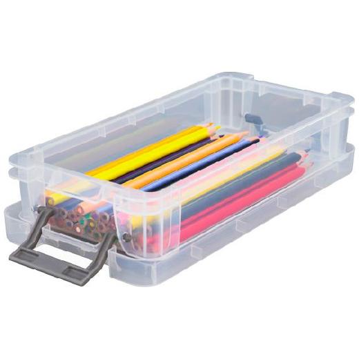 ARCHIVO 2000 CAJA DE ALMACENAJE 0,75L APILABLE C/TAPA 235X115X50MM PP TRANSPARENTE