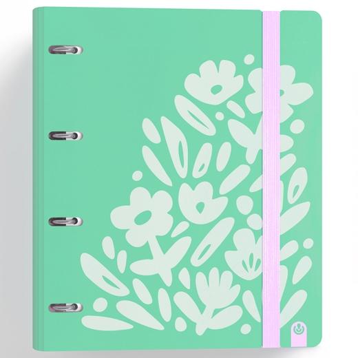 CARCHIVO CARPETA ANILLAS 4 X 35MM CARPEBLOCK 360 C/RECAMBIO 100H 90GR 4 SEPARADORES PP RÍGIDO FOAM VERDE