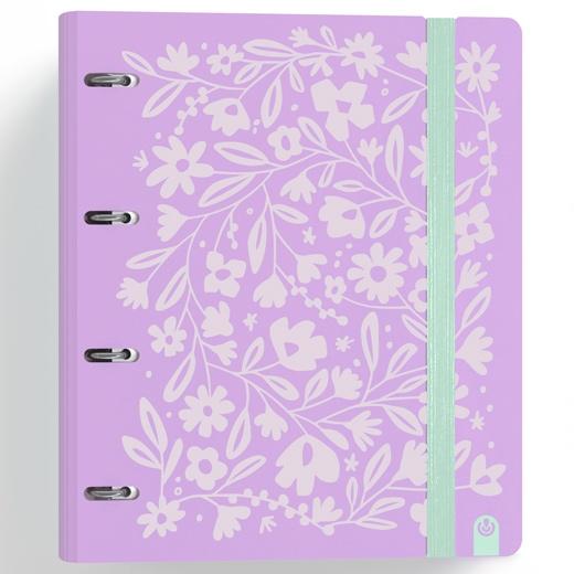 CARCHIVO CARPETA ANILLAS 4 X 35MM CARPEBLOCK 360 C/RECAMBIO 100H 90GR 4 SEPARADORES PP RÍGIDO FOAM VIOLETA